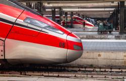 A Frecciarossa train at Roma Termini station