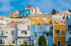 Colored houses in Ponza