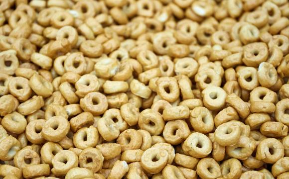 Taralli fresh off the production line at Puglia Sapori 